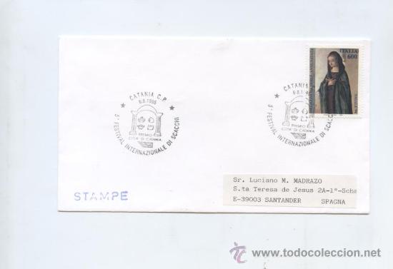 Selos: ITALIA. 5&ordm; FESTIVAL INTERNACIONAL DE AJEDREZ. CATANIA 06/08/1995