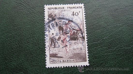 Selos: 1956 francia, pelota vasca, yvert 1073
