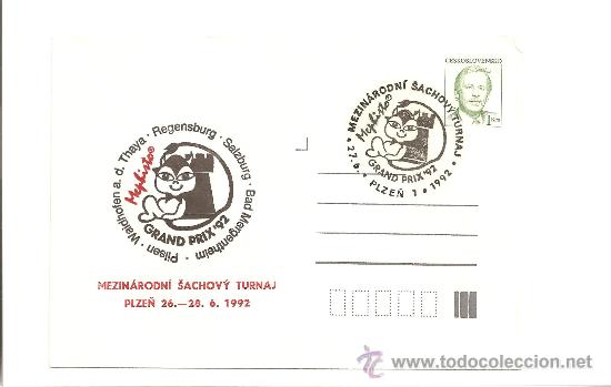 Selos: CHECOSLOVAQUIA. GRAN PRIX DE AJEDREZ &rdquo;MEPHISTO PLZEN 1992
