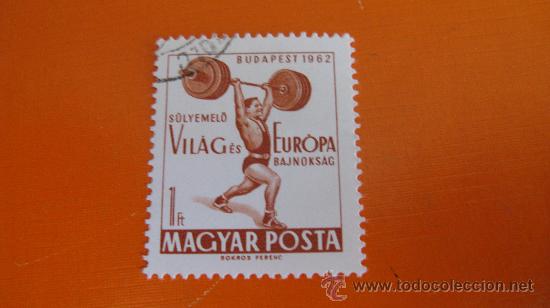 Briefmarken: 1962 hungria, campeonato de europa y mundial de halterofilia, yvert 1525