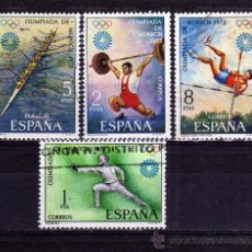 Sellos: ++ ESPAÑA / SPAIN / SERIE COMPLETA AÑO 1972 YVERT NR.1752/55 USADA JUEGOS OLIMPICOS MUNICH. Lote 7822523