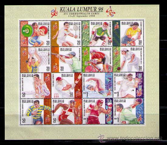 Briefmarken: MALASIA 1998 - XVI JUEGOS DE LA COMMONWEALTH - YVERT N&ordm; 673-688