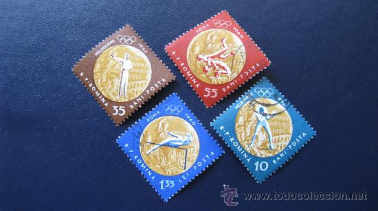 Briefmarken: 1961 rumania, medallas olimpicas