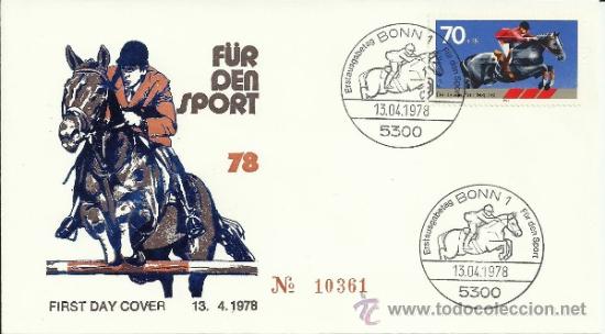 Sellos: ALEMANIA SPD BONN HIPICA CABALLO DEPORTE