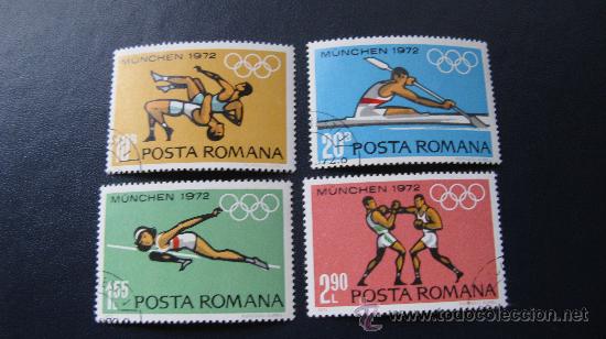 Sellos: 1972 rumania, juegos olimpicos de munich