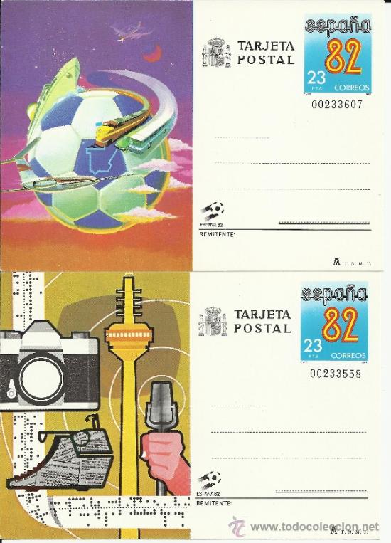 Sellos: FUTBOL ENTEROS POSTALES MUNDIAL ESPA&Ntilde;A 82 BALON DEPORTE PRENSA RADIO TARNSPORTE
