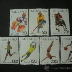 Sellos: TANZANIA 1994 IVERT 1513/9 *** DEPORTES - BOXEO - HOCKEY - BALONCESTO - ALTETISMO. Lote 34039303