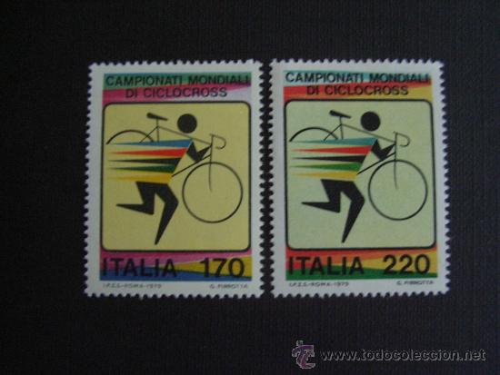 Selos: CICLISMO. ITALIA N&ordm; YVERT 1375/6*** A&Ntilde;O 1979.  CAMPEONATO DEL MUNDO DE CICLO-COSS
