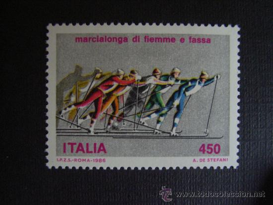 Selos: ITALIA N&ordm; YVERT 1691*** A&Ntilde;O 1986 DEPORTE. ESQUI DE FONDO