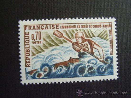 Selos: FRANCIA ,N&ordm; YVERT 1609***A&Ntilde;O 1969. CAMPEONATO DEL MUNDO DE KAYAK
