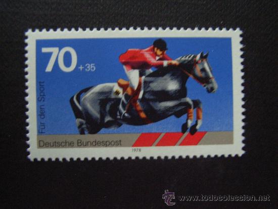Timbres: ALEMANIA FEDERAL N&ordm; YVERT  815*** A&Ntilde;O 1978, DEPORTES. EQUITACION