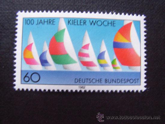 Selos: ALEMANIA FEDERAL N&ordm; YVERT  964*** A&Ntilde;O 1982. DEPORTE. VELA. CENTENARIO SEMANA DE KIEL