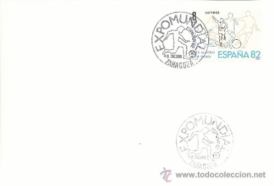 Selos: ZARAGOZA  EXP FILATELICA 1982 FUTBOL COPA MUNDIAL FIFA DEPORTE