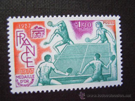 Selos: FRANCIA ,N&ordm; YVERT 1961***A&Ntilde;O 1977. TORNEO DE TENIS DE MESA