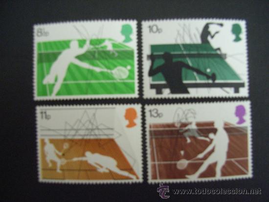 Timbres: GRAN BRETA&Ntilde;A N&ordm; YVERT 817/0***. A&Ntilde;O 1977. DEPORTES DE RAQUETA