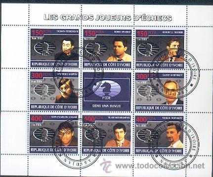 Timbres: Costa do Marfim & Mestres do Xadrez (L16)