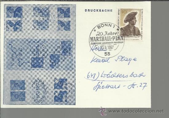 Timbres: ALEMANIA BONN MAT 20 A&Ntilde;OS PLAN MARSHALL SEGUNDA GUERRA MUNDIAL