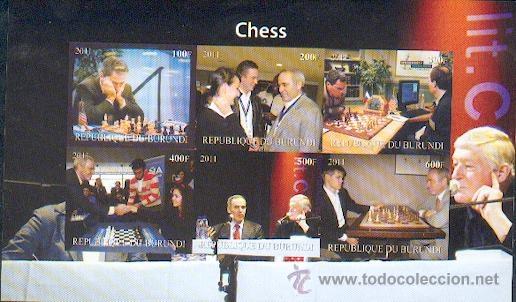 Timbres: Burundi ** & Mestres do Xadrez 2011 (4)
