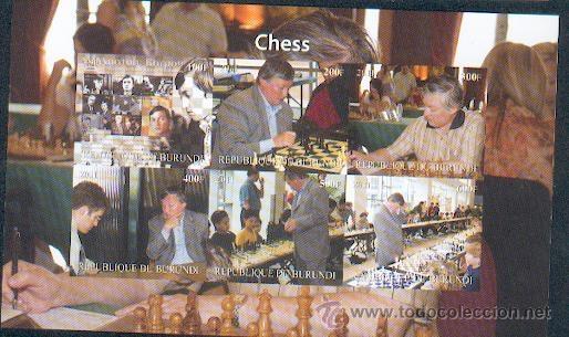 Timbres: Burundi ** & Mestres do Xadrez 2011 (5)