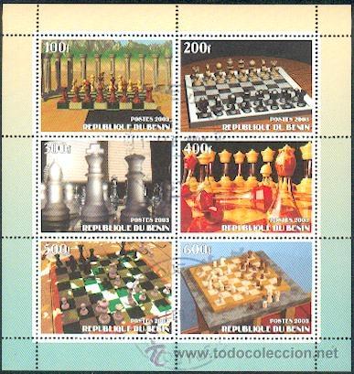 Briefmarken: Benin & Cl&aacute;ssicos do Xadrez (39)