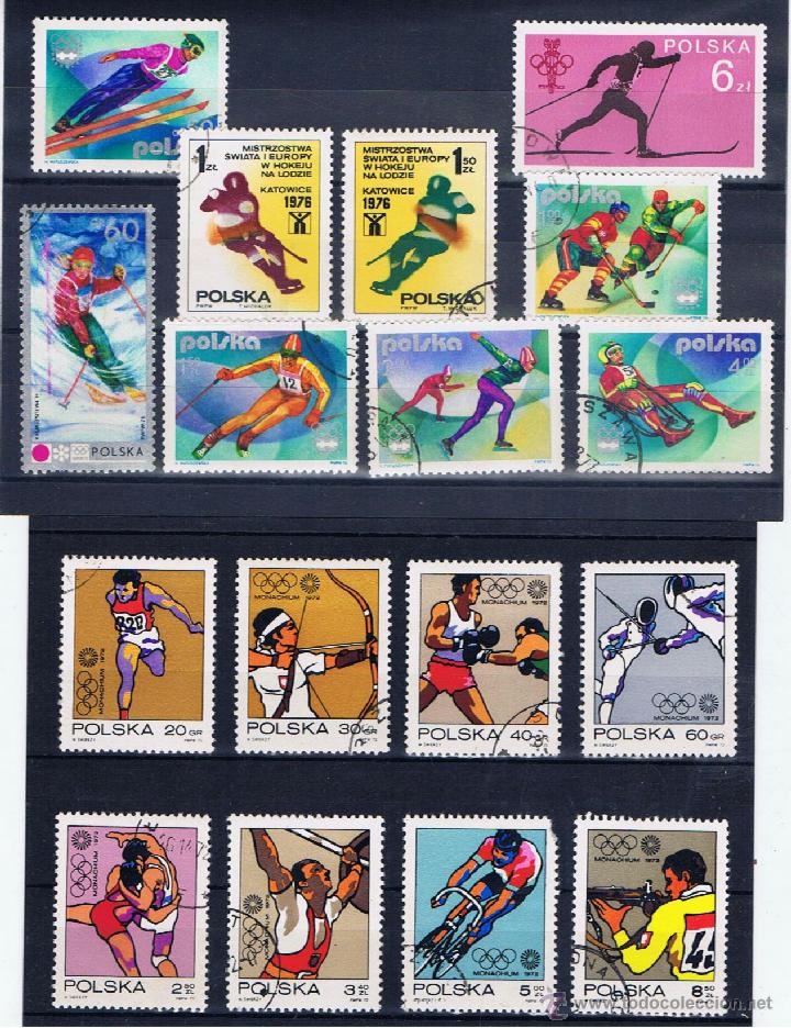 Timbres: mini lote 17 sellos usados olimpiada polonia