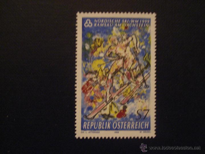 Briefmarken: ESQUI  .AUSTRIA N&ordm; YVERT 2101*** A&Ntilde;O 1999. CAMPEONATO DEL MUNDO DE ESQUI NORDICO
