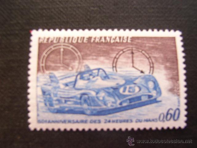 Timbres: FRANCIA N&ordm; YVERT 1761*** A&Ntilde;O 1973. AUTOMOVILISMO. 50 ANIVERSARIO DE LAS 24 HORAS DE LE MANS