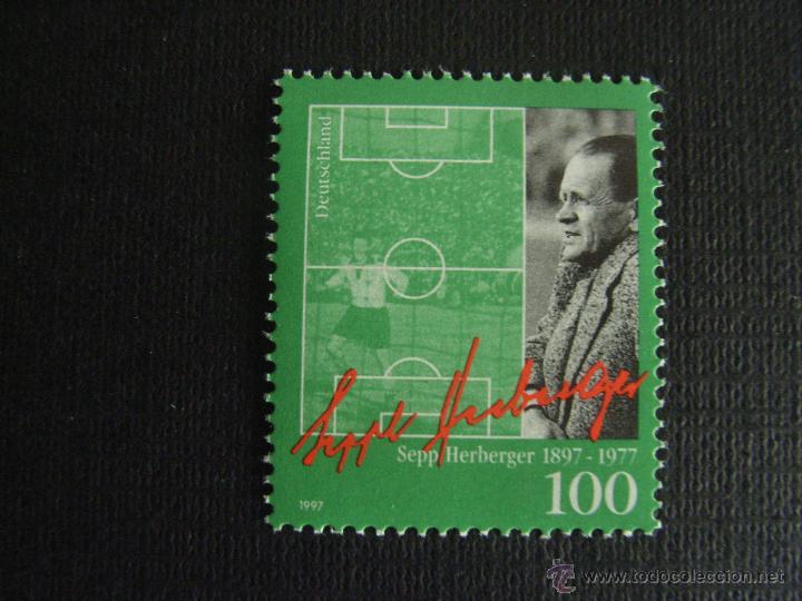 Briefmarken: ALEMANIA FEDERAL N&ordm; YVERT 1728*** A&Ntilde;O 1997. CENTENARIO NACIMIENTO ENTRENADOR DE FUTBOL S.HERBERGER