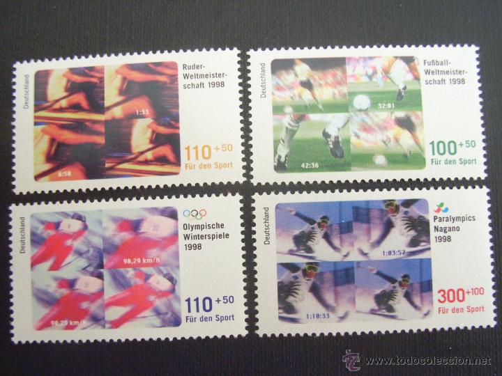Selos: ALEMANIA FEDERAL N&ordm; YVERT 1800/3*** A&Ntilde;O 1998.ACONTECIMIENTOS DEPORTIVOS  DE 1998