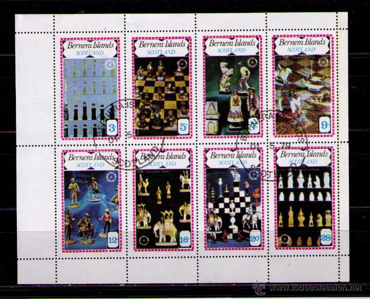 Timbres: BERNERA ISLANDS (ESCOCIA) 1998 - AJEDREZ - BLOCK - USADO 1er DIA