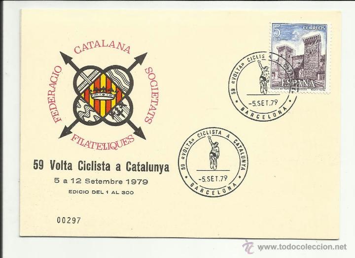 Timbres: federacio catalana societats filateliques 1979 volta ciclista a catalunya