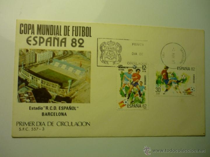 Briefmarken: sobre primer matasellado dia copa mundial futbol espa&ntilde;a 82- campo del espa&ntilde;ol
