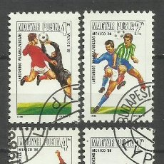 Sellos: HUNGRIA 1986 LOTE DE SELLOS CONMEMORATIVOS DEL MUNDIAL DE FUTBOL MEXICO 86- FIFA- SOCCER- FOOTBALL