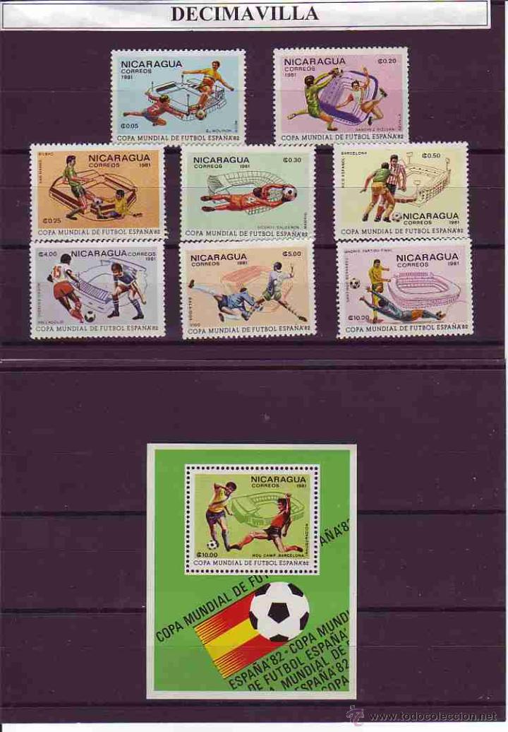 Selos: NICARAGUA, FUTBOL, ESPA&Ntilde;A 1982,1981, 1145/52-H.B. 146,
