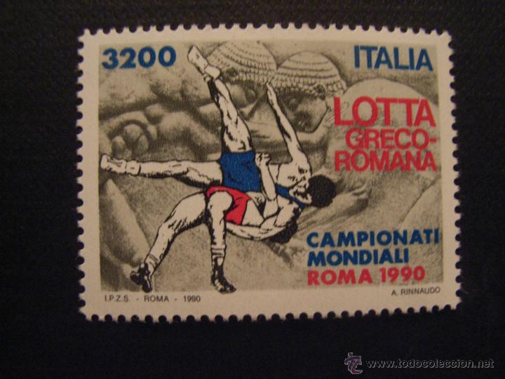 Selos: ITALIA N&ordm; YVERT 1892*** A&Ntilde;O 1990. CAMPEONATO DEL MUNDO DE LUCHA GRECO-ROMANA