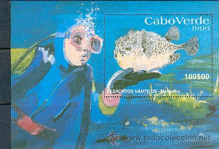 Timbres: Cabo Verde ** & Desportos N&aacute;uticos, Mergulho 1996