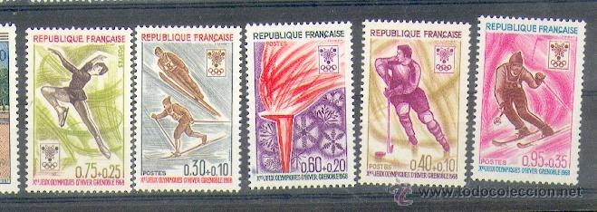 Timbres: Francia ** & Jogos Ol&iacute;mpicos, Grenoble (1543)
