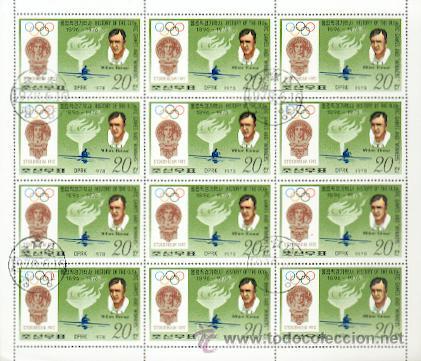 Sellos: Coreia &  Jogos Ol&iacute;mpicos,   Su&eacute;cia, Canoa (17)