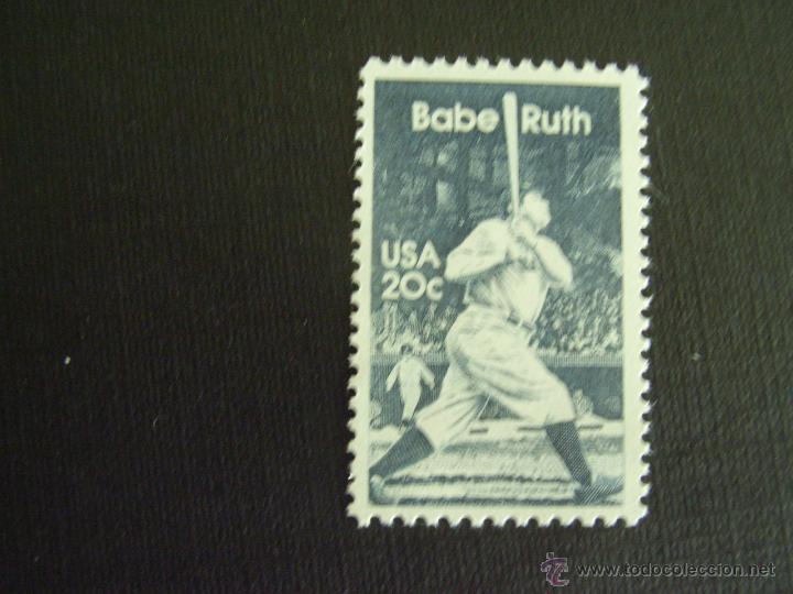 Selos: ESTADOS UNIDOS N&ordm;YVERT 1485*** A&Ntilde;O 1983. DEPORTES.G.HERMAN RUTH,JUGADOR DE BEISBOL