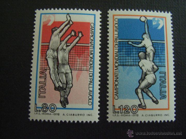 Selos: ITALIA N&ordm; YVERT 1356/7*** A&Ntilde;O 1978. CAMPEONATO DEL MUNDO DE VOLEIBOL