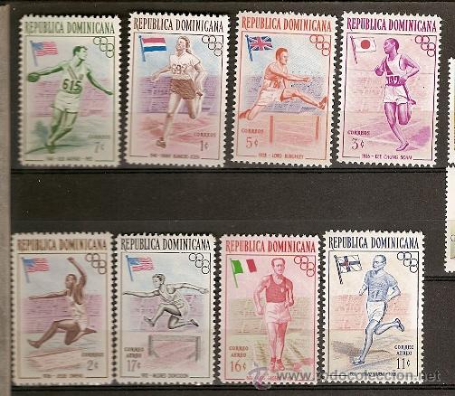 Selos: Rep. Dominicana ** & Jogos Ol&iacute;mpicos, Lendas 1957 (560)