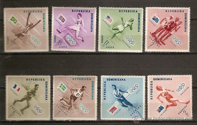 Selos: Rep. Dominicana ** & Jogos Ol&iacute;mpicos, Lendas 1958 (585a)