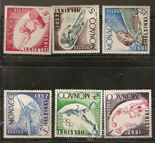 Selos: M&oacute;naco ** & Jogos Ol&iacute;mpicos de Hels&iacute;nquia 1952 (386)