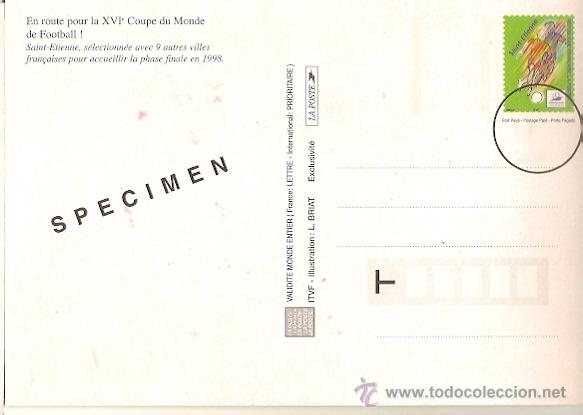 Briefmarken: Francia & Postal M&aacute;ximo, Campeonato do Mundo de Futebol 1998  Esp&eacute;cimen (3)