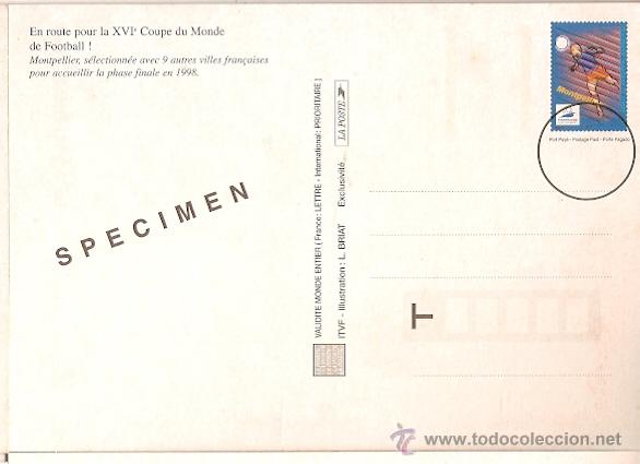 Briefmarken: Francia & Postal M&aacute;ximo, Campeonato do Mundo de Futebol 1998  Esp&eacute;cimen (4)