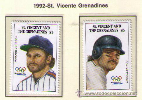 Briefmarken: SANT VINCENT Y GRANADINAS 1992 - JUEGOS OLIMPICOS DE BARCELONA 92 - YVERT N&ordm;  756/57 - BASEBALL