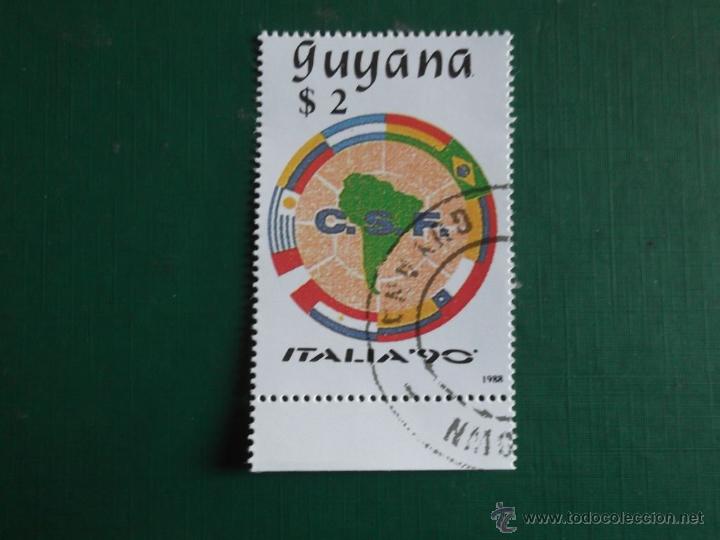 Briefmarken: Guayana. 2050UB/2050UE 2050Z Copa Mundial de f&uacute;tbol: Italia'90. 1988. Sellos usados y numeraci&oacute;n Yve
