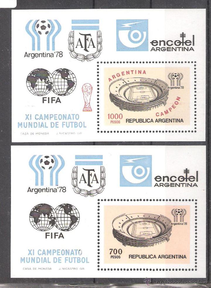Briefmarken: ARGENTINA. H.B. N&ordm; 18** y 19** Copa Mundial de F&uacute;tbol