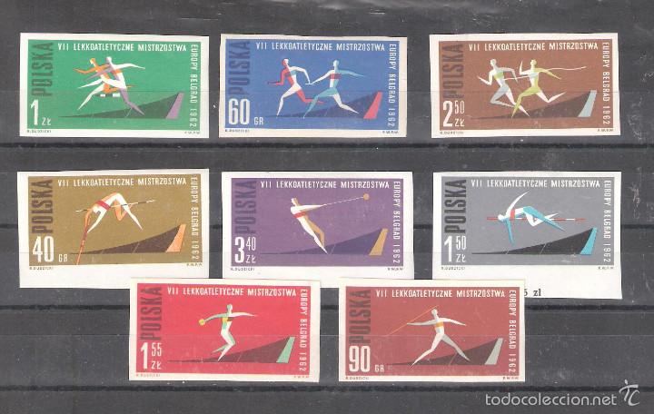 Briefmarken: POLONIA 1198/1205** s/d. Atletismo. Serie completa