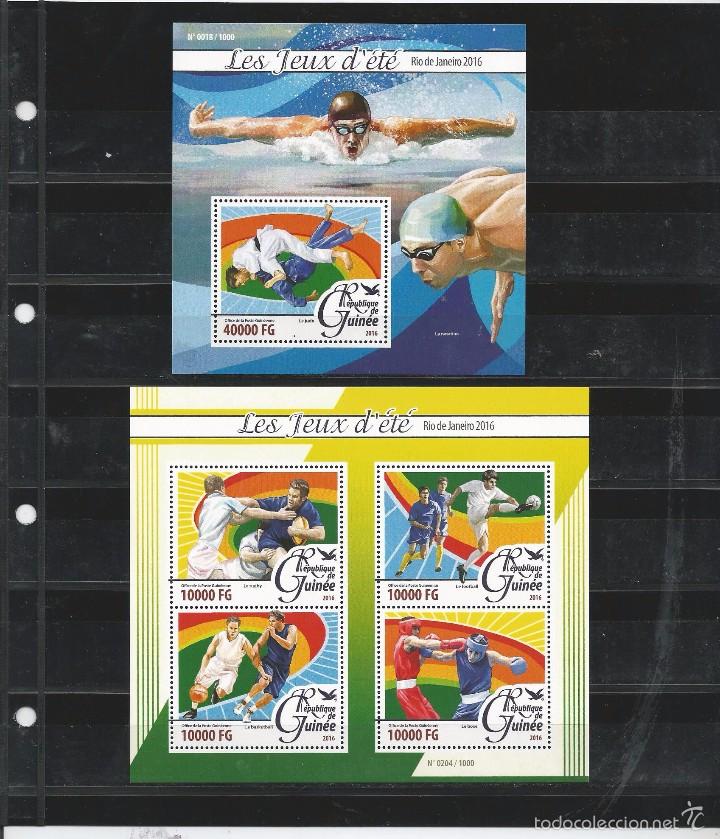 Timbres: Guinee Rep. 2016 - Olympic summer Games Rio de Janeiro 2016 Official souvenir sheet mnh
